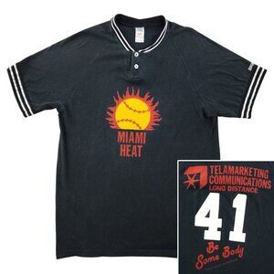 Miami Heat Vintage Shirt 90s Team Issue Warm Up Shooting 41 Glen Rice Large